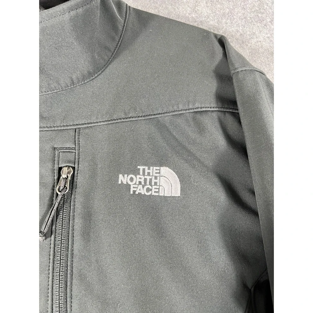 The North Face Apex Jacket Mens Large Black Full Zip Softshell Outdoor Hiking